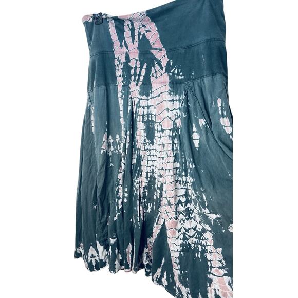 Cute Options Sz L Tie Dyed Maxi Skirt Boho Retro 80's Pull On Comfy Flowy - Picture 5 of 9